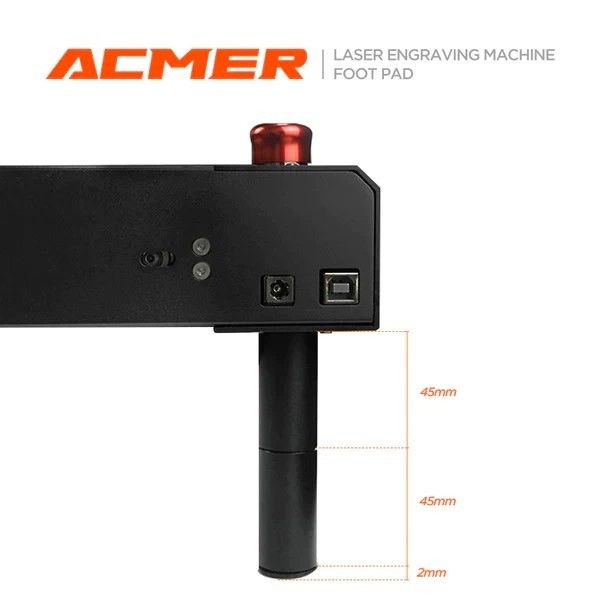 Metal Elevação Laser Gravador Riser Cor preta Para ACMER máquina de gravura a laser