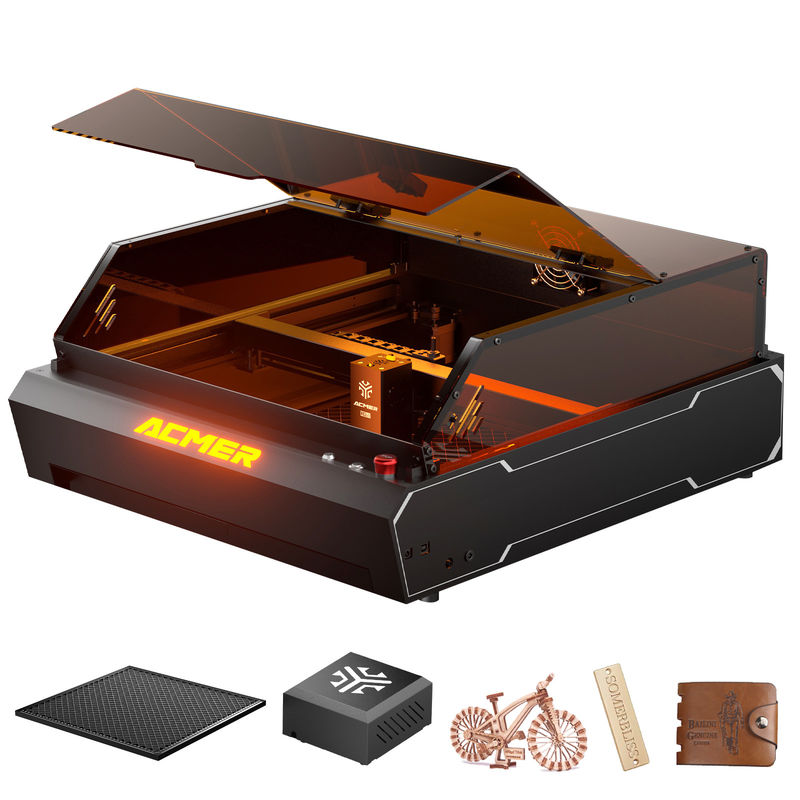 2 em 1 Máquina de corte de gravura a laser dupla 390x400mm área de trabalho de gravura