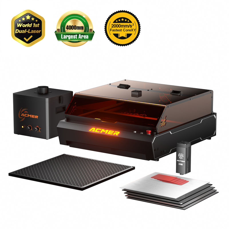 Alta Potência ACMER 48W Diodo Laser Cutter para madeira e alguns acrílico opaco escuro