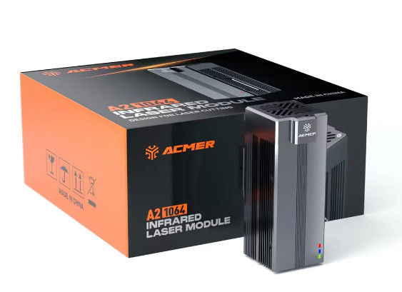 ACMER 00.3mm Spot Laser Circular 1064nm,2W IR Dual Laser Module Kit para Gravar Metal/Ouro/Prata/Platina/Cobre