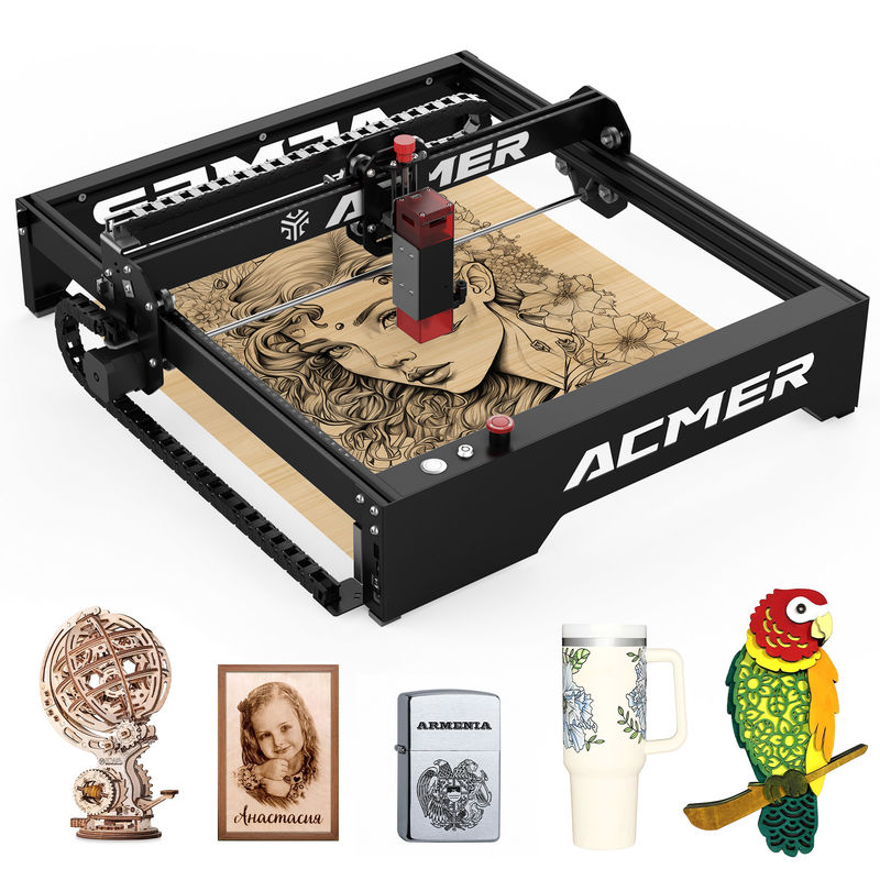 ACMER P1 10W Laser Graver 10000mm/min Máquina de Gravação a Laser de Mesa de Alta Velocidade, 20W Laser Output