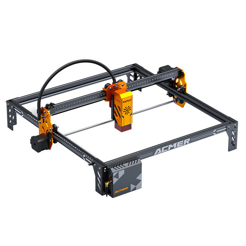 ACMER P1 S PRO Máquina de gravação a laser de diodos de alta velocidade 10000 mm/min com módulo a laser P1 S PRO de 6 W