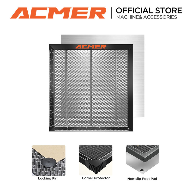 ACMER E10 Laser Honeycomb Bed 440*440mm,Low Maintenance Honeycomb Core Bed com superfície lisa e estabilidade