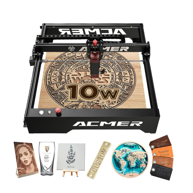 ACMER P1 10W Laser Graver 10000mm/min Máquina de Gravação a Laser de Mesa de Alta Velocidade, 20W Laser Output