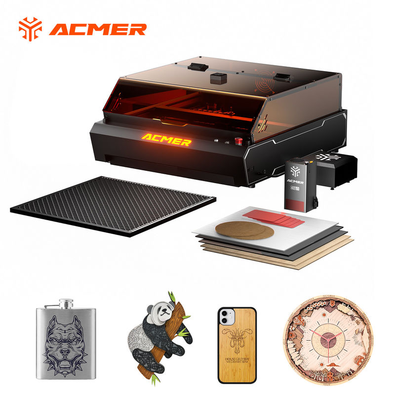ACMER P3 Dual Diode Laser Cutter Máquina de Gravação de Corte a Laser Com Auxílio de Ar Bombado Para Gravação de Perfil de Alumínio